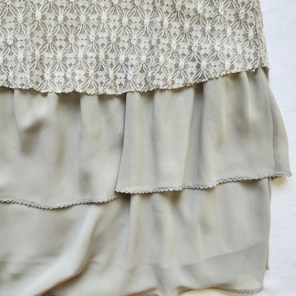 Lace Dress Sleeveless Gray Boho Cottagecore Prairie Pretty Summer Lagenlook - Picture 8 of 13